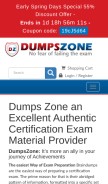 How dumpszone.com looks like on a mobile device such as an iPhone.