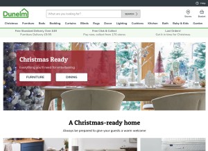How dunelm.com looks like on a tablet such as an iPad.