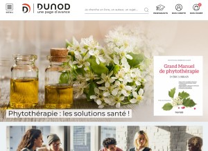 How dunod.com looks like on a tablet such as an iPad.