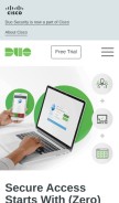 How duo.com looks like on a mobile device such as an iPhone.