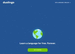 How duolingo.com looks like on a tablet such as an iPad.