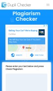 How duplichecker.com looks like on a mobile device such as an iPhone.