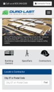 How duro-last.com looks like on a mobile device such as an iPhone.