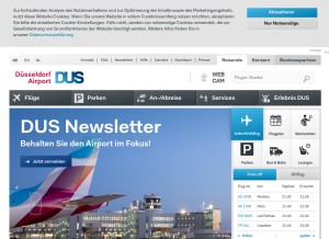 How dus.com looks like on a tablet such as an iPad.