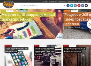 How dutchcowboys.nl looks like on a tablet such as an iPad.