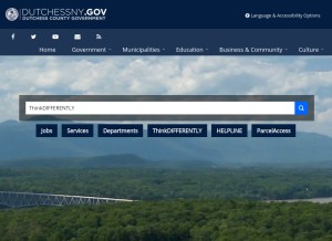 How dutchessny.gov looks like on a tablet such as an iPad.