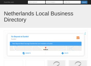 How dutchnic.com looks like on a tablet such as an iPad.