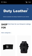 How dutyleather.com looks like on a mobile device such as an iPhone.