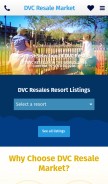 How dvcresalemarket.com looks like on a mobile device such as an iPhone.