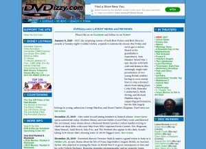 How dvdizzy.com looks like on a tablet such as an iPad.