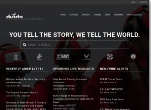 How dvidshub.net looks like on a tablet such as an iPad.