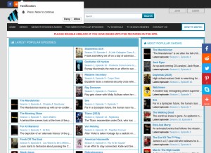 How dwatchseries.to looks like on a tablet such as an iPad.