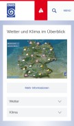 How dwd.de looks like on a mobile device such as an iPhone.