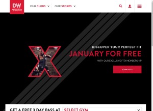 How dwfitnessfirst.com looks like on a tablet such as an iPad.