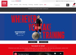 How dwsports.com looks like on a tablet such as an iPad.