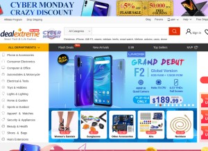 How dx.com looks like on a tablet such as an iPad.