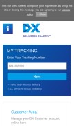 How dxdelivery.com looks like on a mobile device such as an iPhone.