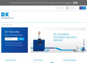 How dxdelivery.com looks like on a tablet such as an iPad.