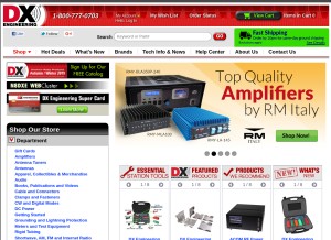 How dxengineering.com looks like on a tablet such as an iPad.