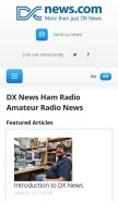 How dxnews.com looks like on a mobile device such as an iPhone.