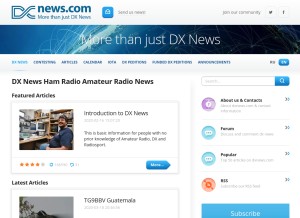 How dxnews.com looks like on a tablet such as an iPad.