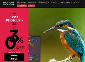 How dxo.com looks like on a tablet such as an iPad.