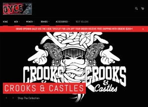 How dyceapparel.com looks like on a tablet such as an iPad.