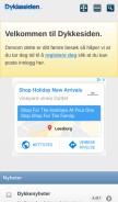 How dykkesiden.com looks like on a mobile device such as an iPhone.
