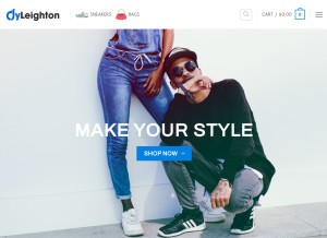 How dyleighton.com looks like on a tablet such as an iPad.