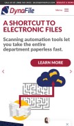 How dynafile.com looks like on a mobile device such as an iPhone.