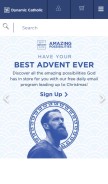 How dynamiccatholic.com looks like on a mobile device such as an iPhone.