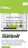 How dynamiccommunities.com looks like on a mobile device such as an iPhone.