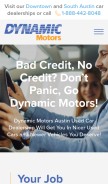 How dynamicmotorsinc.com looks like on a mobile device such as an iPhone.