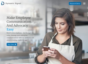 How dynamicsignal.com looks like on a tablet such as an iPad.