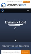 How dynamixhost.com looks like on a mobile device such as an iPhone.