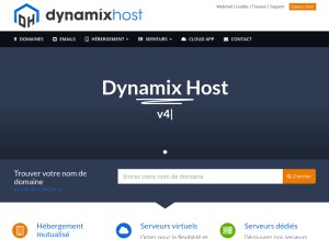 How dynamixhost.com looks like on a tablet such as an iPad.