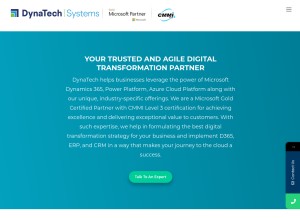 How dynatechconsultancy.com looks like on a tablet such as an iPad.