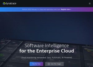 How dynatrace.com looks like on a tablet such as an iPad.