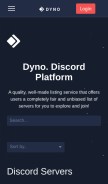 How dyno.gg looks like on a mobile device such as an iPhone.