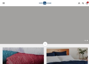 How dzeehome.com looks like on a tablet such as an iPad.