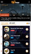 How dzogame.vn looks like on a mobile device such as an iPhone.