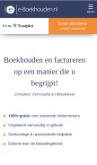 How e-boekhouden.nl looks like on a mobile device such as an iPhone.