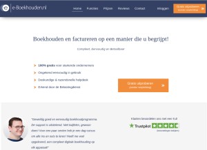 How e-boekhouden.nl looks like on a tablet such as an iPad.