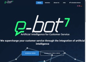 How e-bot7.de looks like on a tablet such as an iPad.