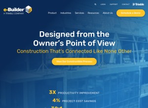 How e-builder.net looks like on a tablet such as an iPad.