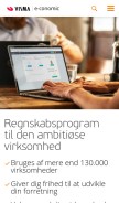 How e-conomic.dk looks like on a mobile device such as an iPhone.