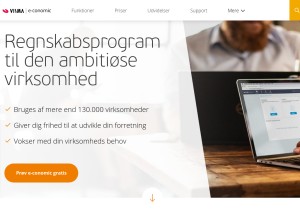 How e-conomic.dk looks like on a tablet such as an iPad.