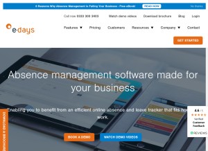 How e-days.com looks like on a tablet such as an iPad.