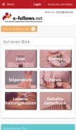 How e-fellows.net looks like on a mobile device such as an iPhone.