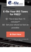 How e-file.com looks like on a mobile device such as an iPhone.